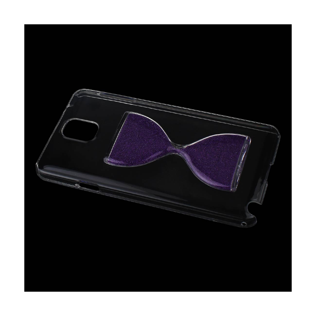 Samsung Galaxy Note 3 3D Sand Clock Clear Case In Purple