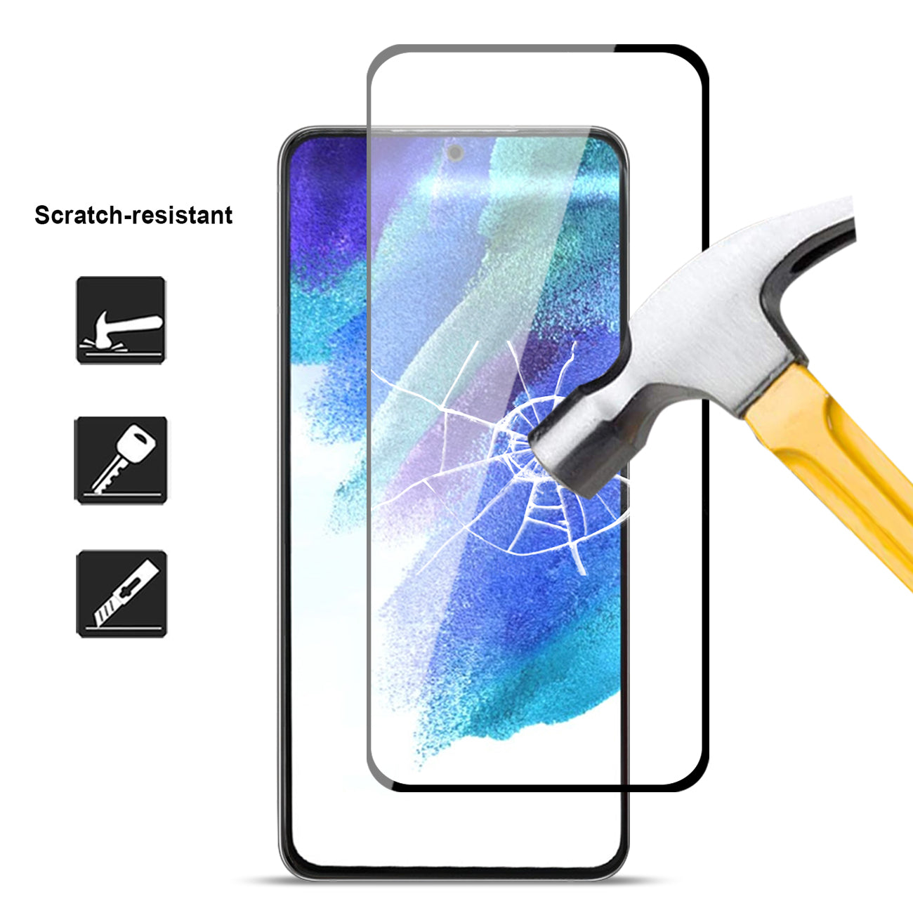 Glass Screen Protective Cover Super 3D Curved Edge Shock Resistant Samsung Galaxy S21/ S30