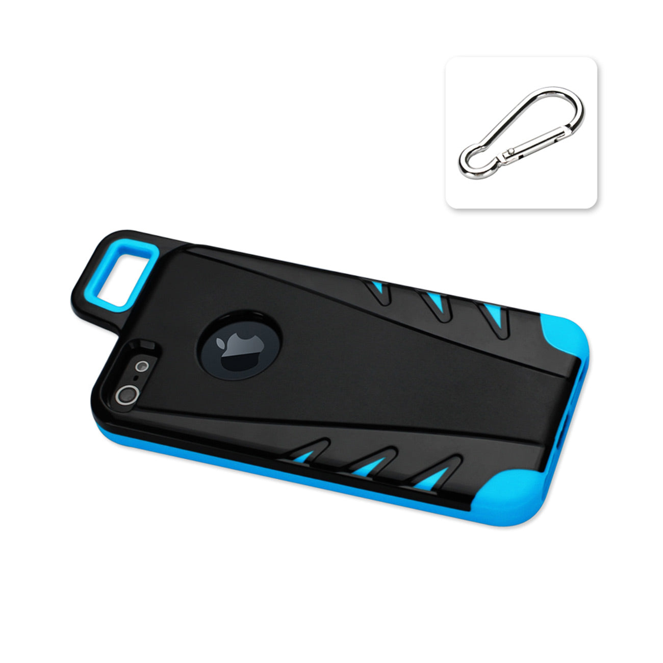 Case Hybrid Drop Proof Workout With Hook iPhone 5/ 5S/ SE Black Navy Color