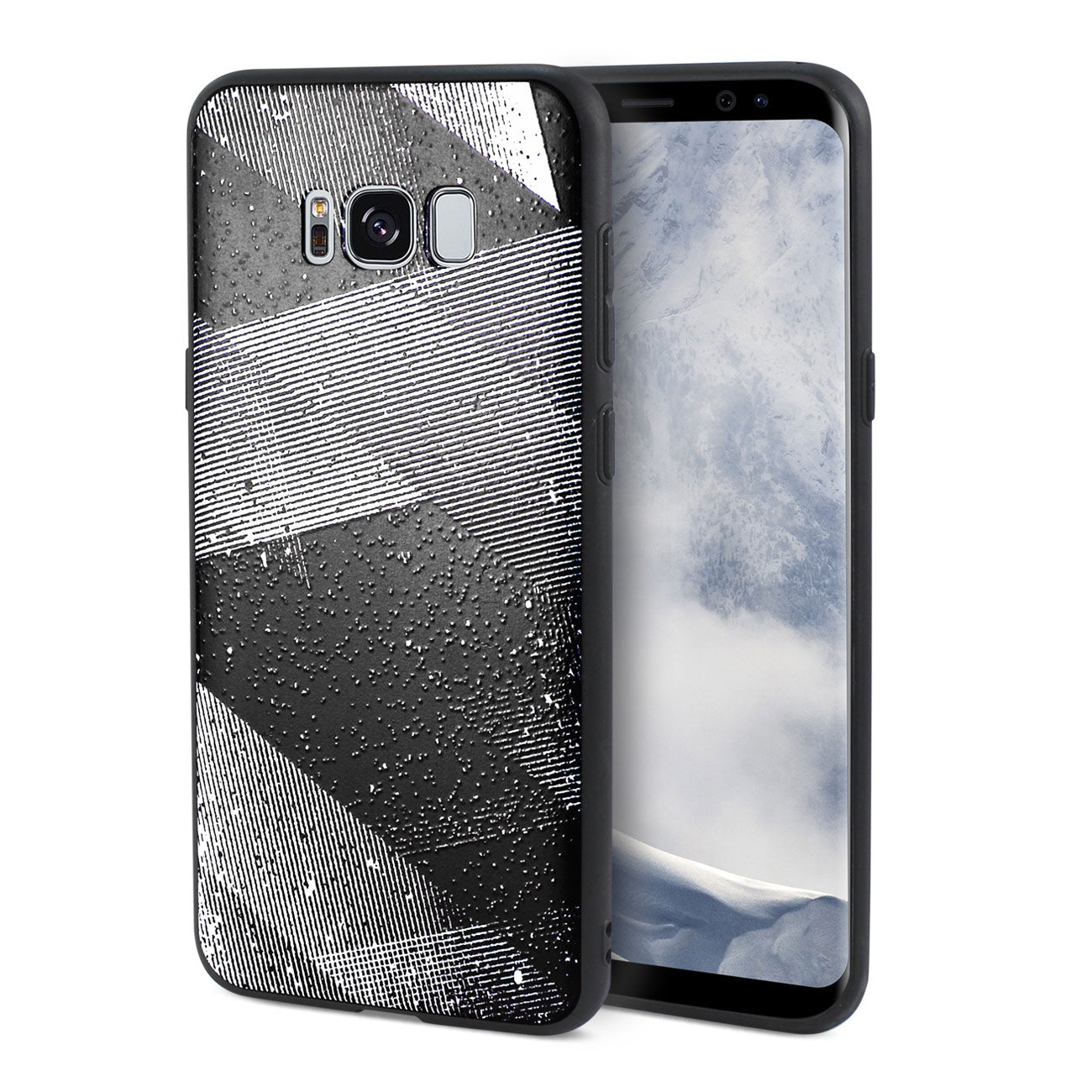 SAMSUNG GALAXY S8 EDGE/S8 Plus DESIGN TPU CASE WITH SHADES OF OBLIQUE STRIPES