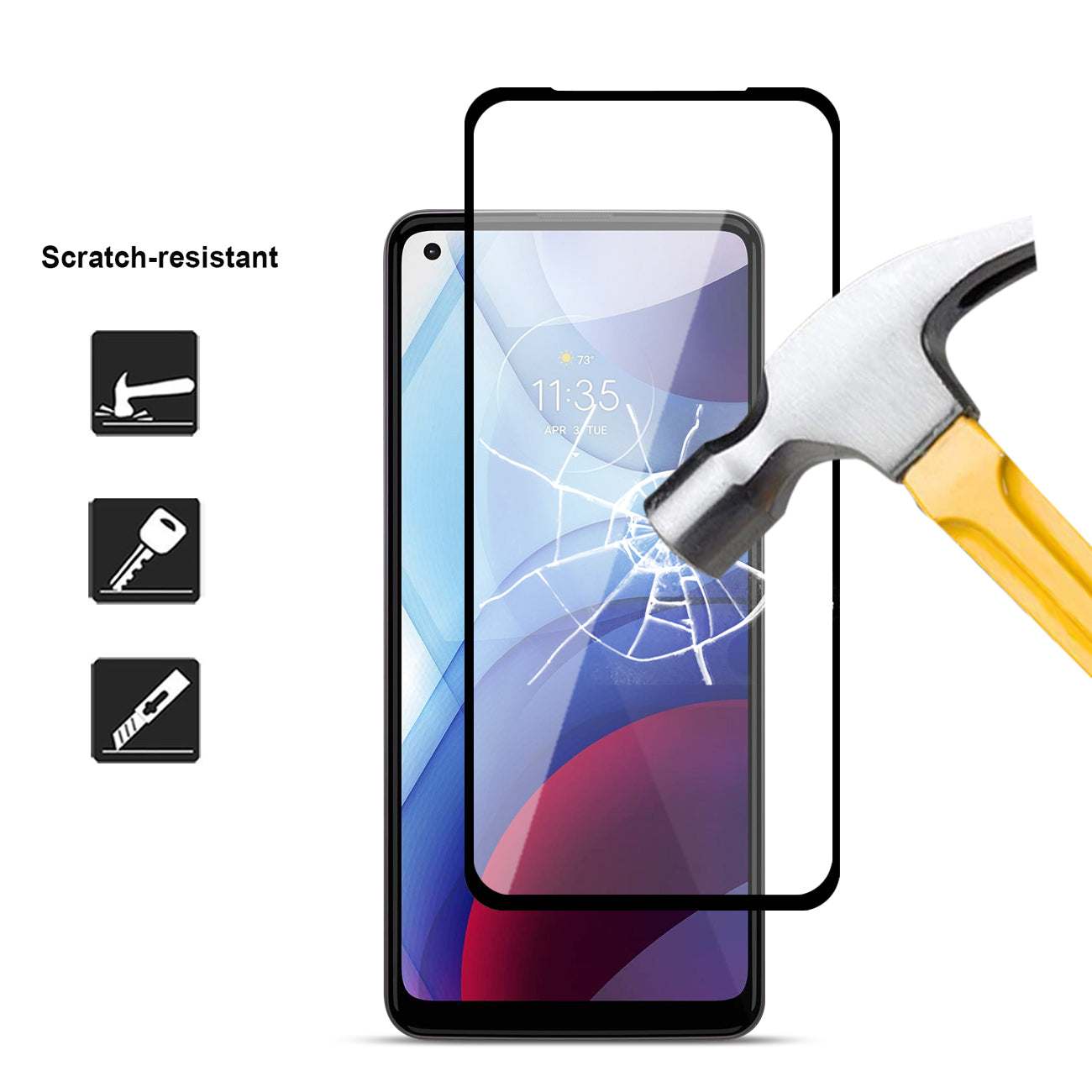 Screen Protector Full Coverage Scratch Resistant Moto G Power 2021