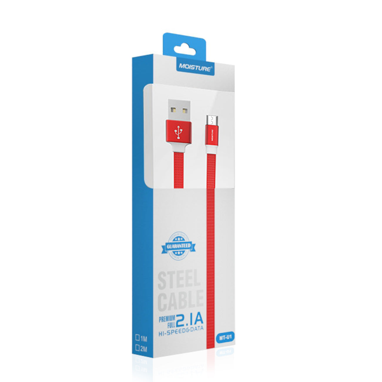 Data Cable Micro Steel High Speed Red Color