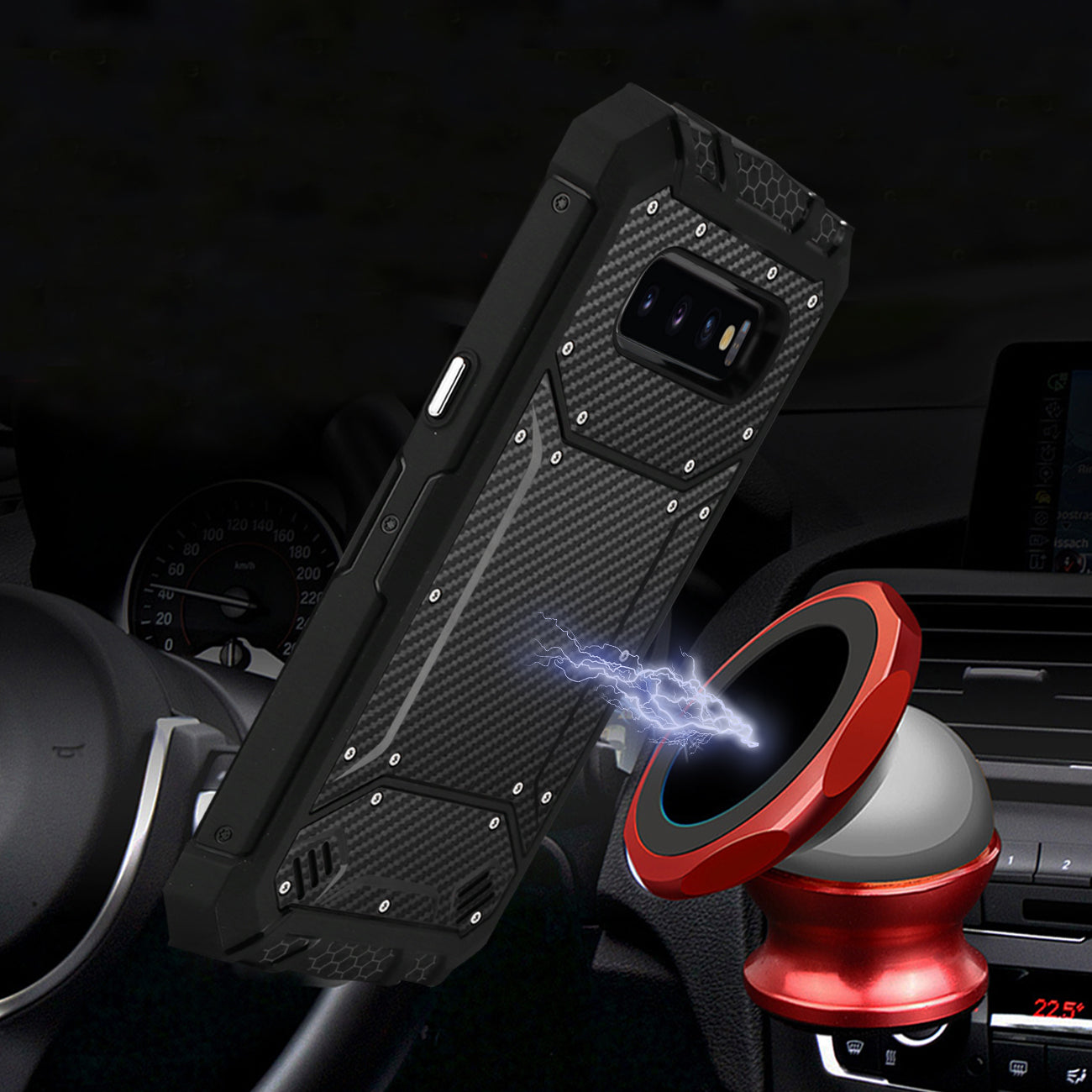 SAMSUNG GALAXY S10 Lite Carbon Fiber Hard-shell Case In Black