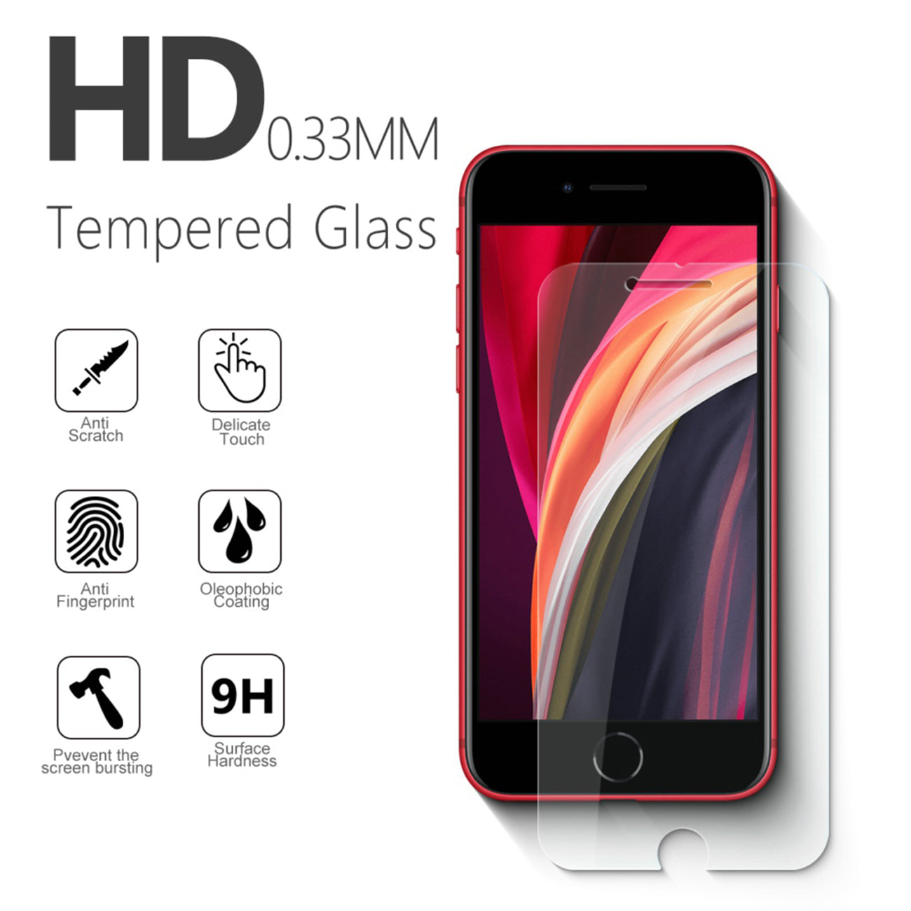 APPLE IPHONE 8 /SE2 2020/SE2 2022 2.5D Super Durable Glass