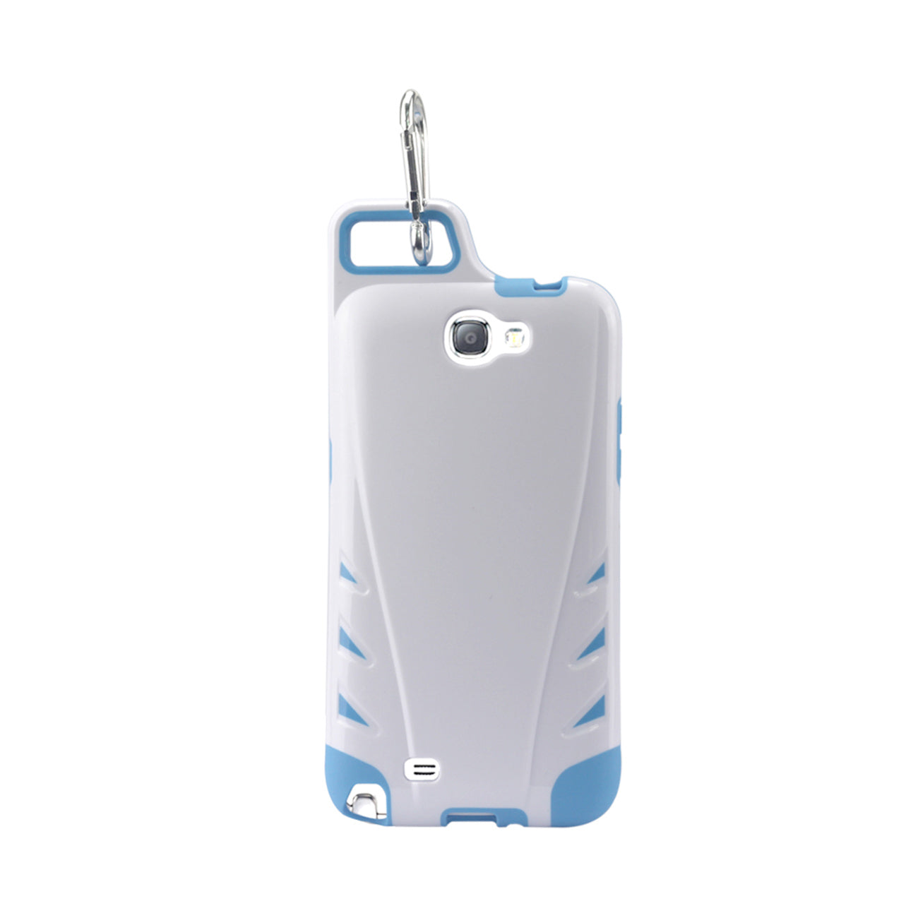 Samsung Galaxy Note 2 Dropproof Workout Hybrid Case With Hook In White Navy