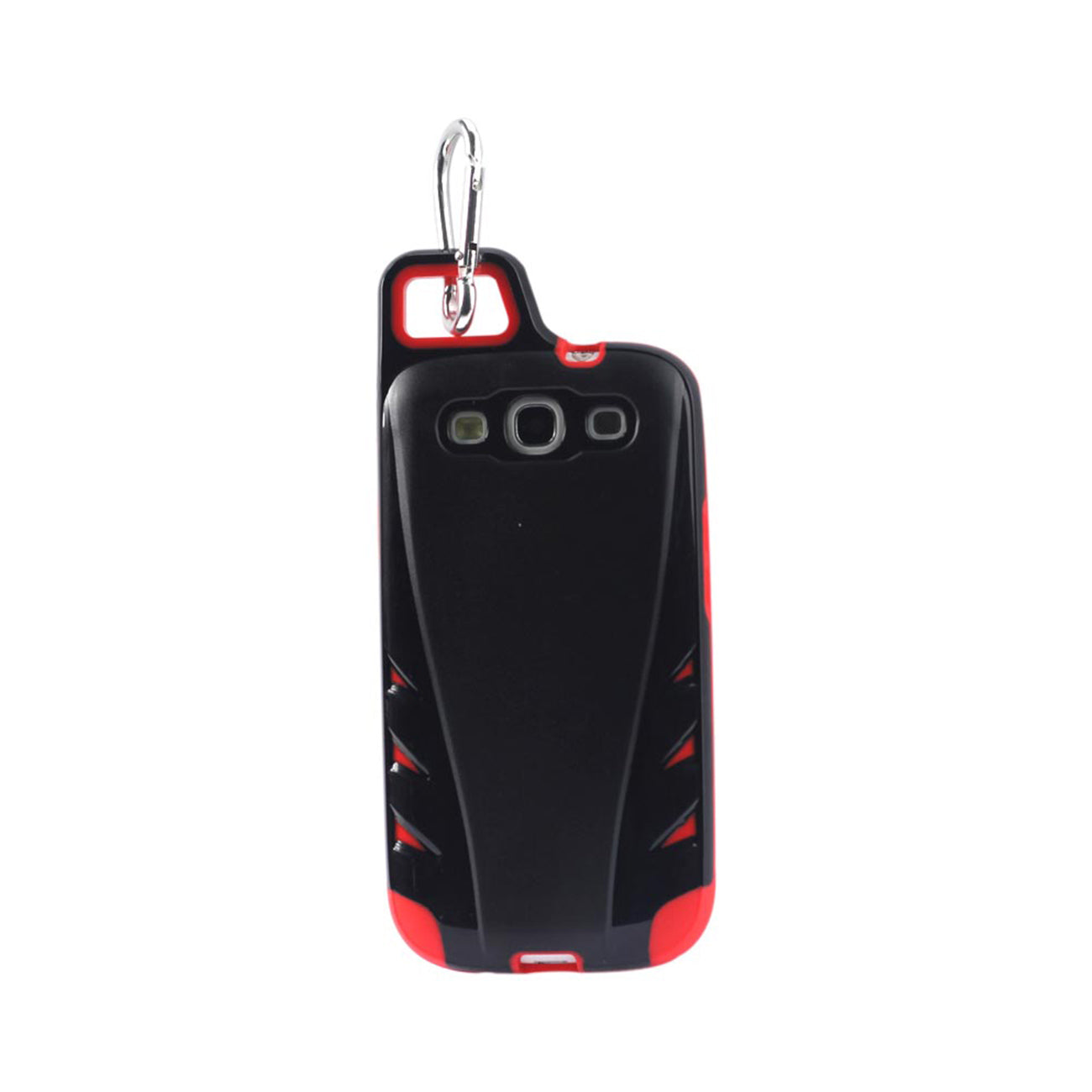 Reiko Samsung Galaxy S3 Dropproof Workout Hybrid Case With Hook In Black Red