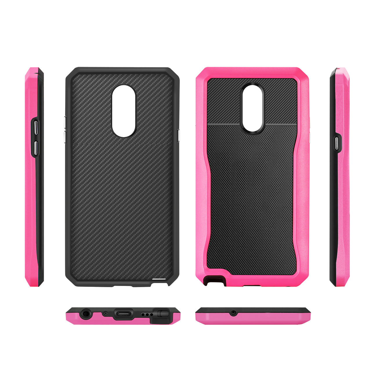 Reiko LG STYLO 4 Full Coverage Shockproof Case In Pink