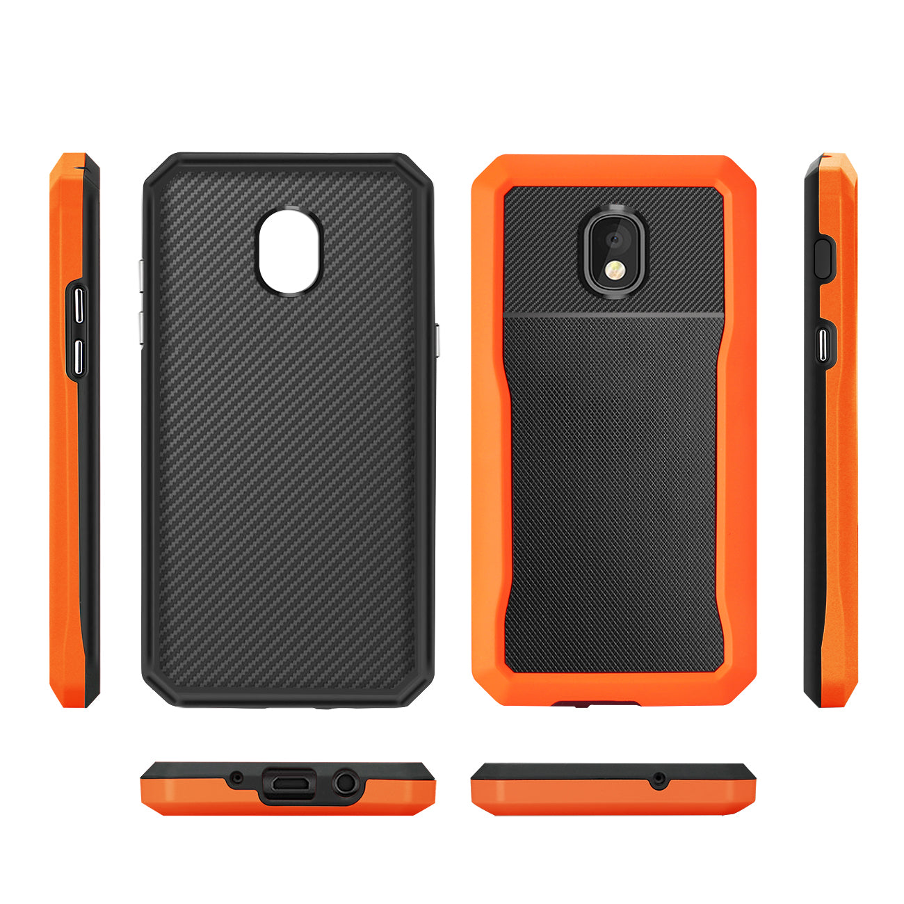 Reiko SAMSUNG GALAXY J3 (2018) Full Coverage Shockproof Case In Orange