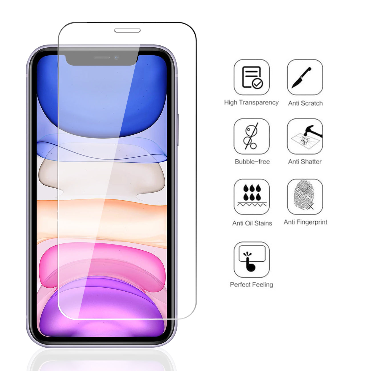 APPLE IPHONE11 0.33MM 2.5D Super Durable Glass (10PCS)