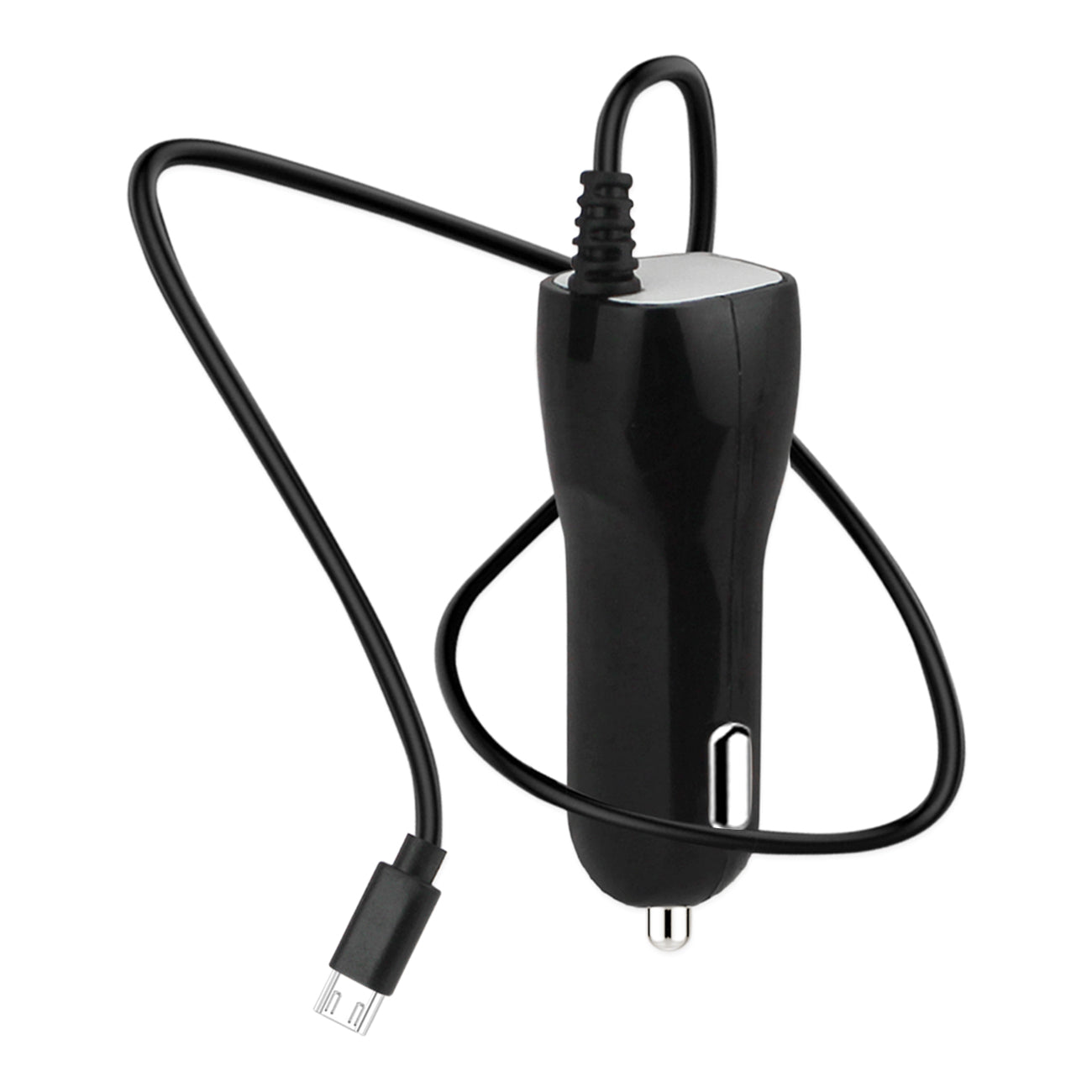 Travel Adapter Charger Micro USB With Built In Cable Portable Reiko Black Color