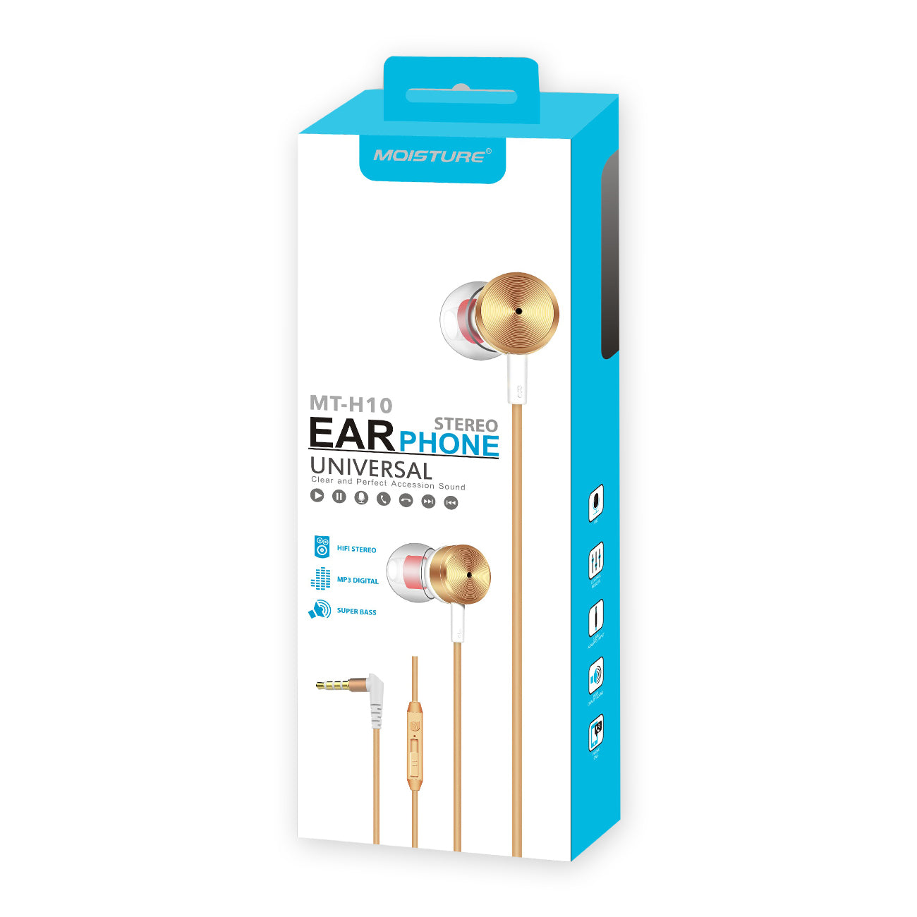 Earphones Universal MT-H10 Gold Color