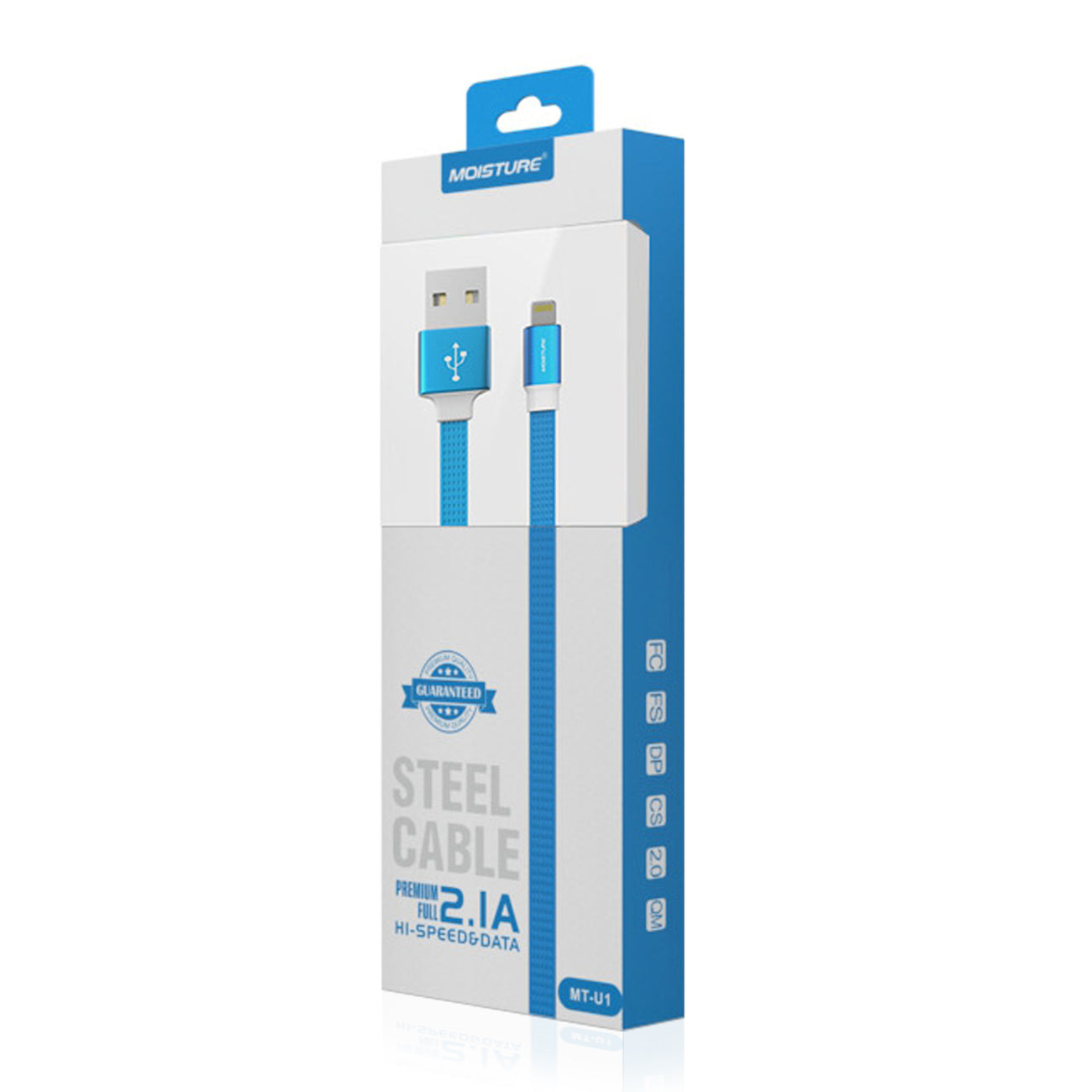 Data Cable High Speed Steel 8 Pin Blue Color