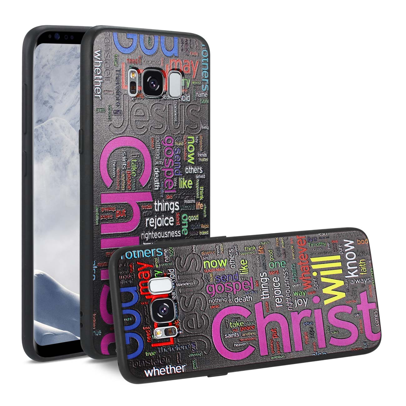 Samsung Galaxy S8 Design TPU Case With Vibrant Word Cloud Jesus Letters