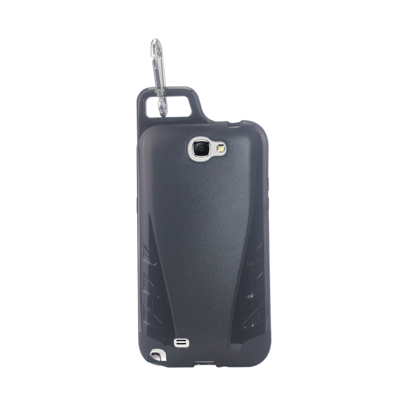 Samsung Galaxy Note 2 Dropproof Workout Hybrid Case With Hook In Black