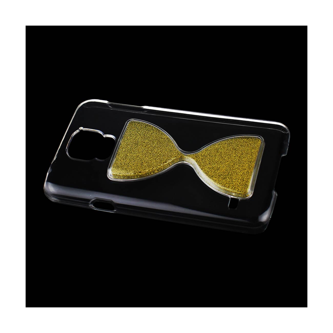 Case 3D Sand Clock Samsung Galaxy S5 Clear Gold Color