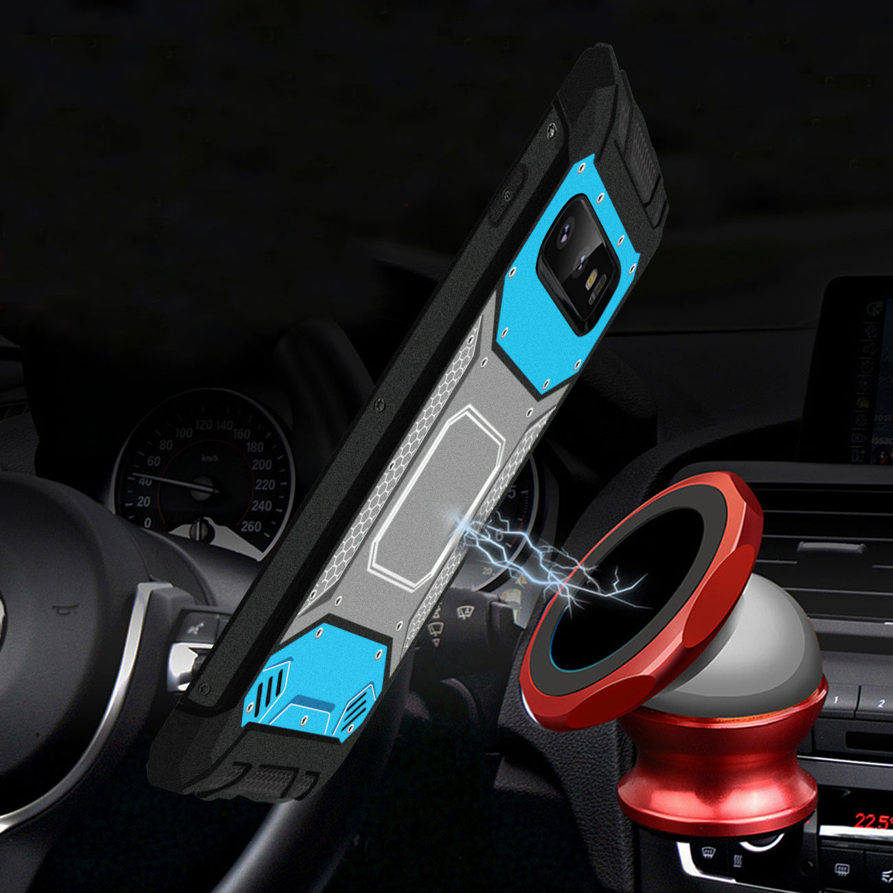 Case Front Cover Metallic Samsung Galaxy S10 Lite (S10E) Blue And Gray Color