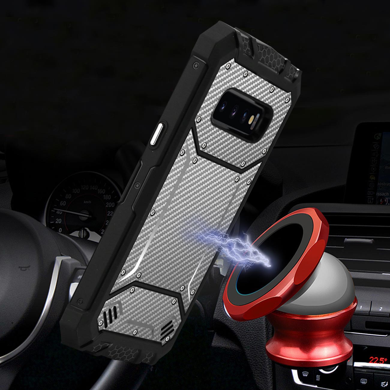 SAMSUNG GALAXY S10 Lite Carbon Fiber Hard-shell Case In Gray