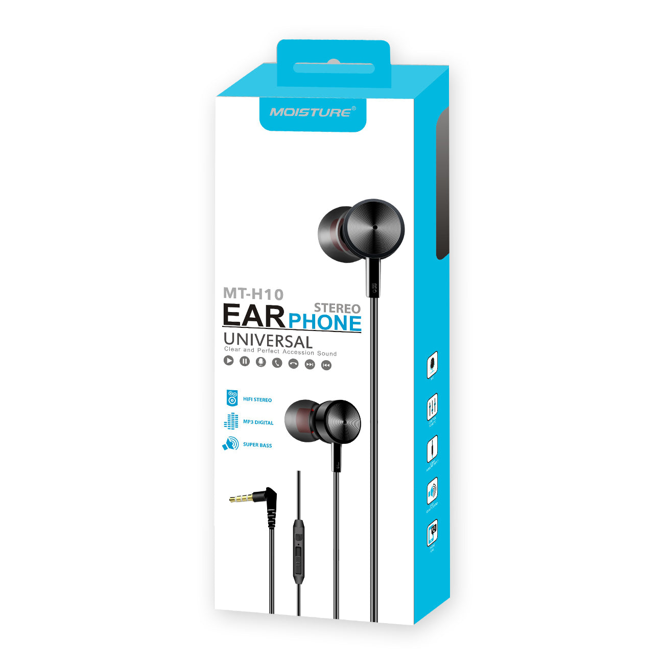 Earphones Universal MT-H10 Black Color