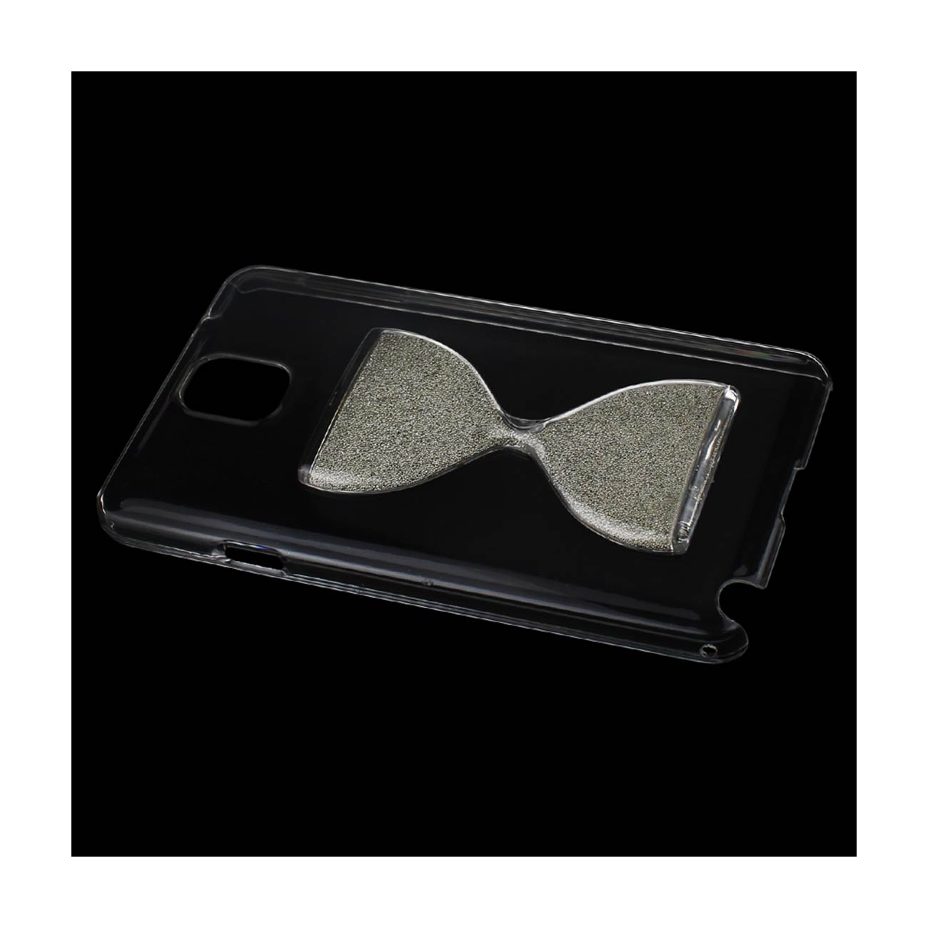 Samsung Galaxy Note 3 3D Sand Clock Clear Case In Silver