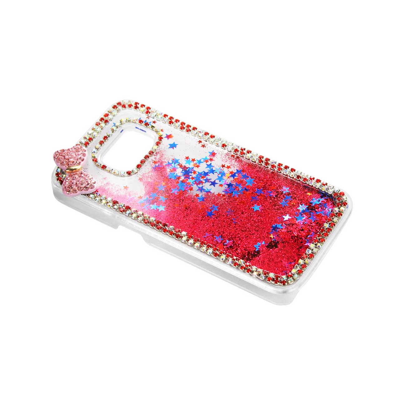 Case Jewelry Floating Stars Samsung Galaxy S7 Red Color