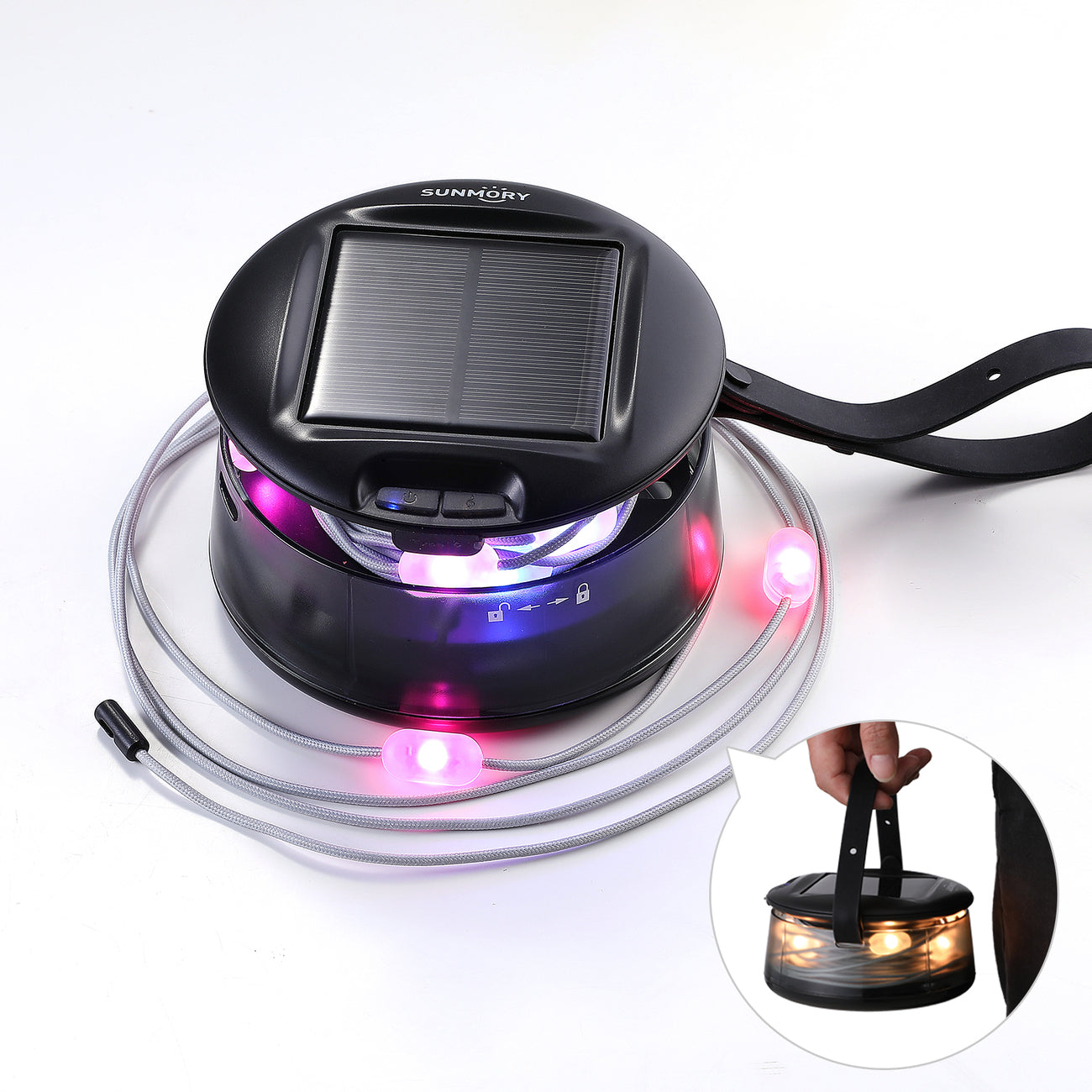 Solar Powered LED Portable Camping Light