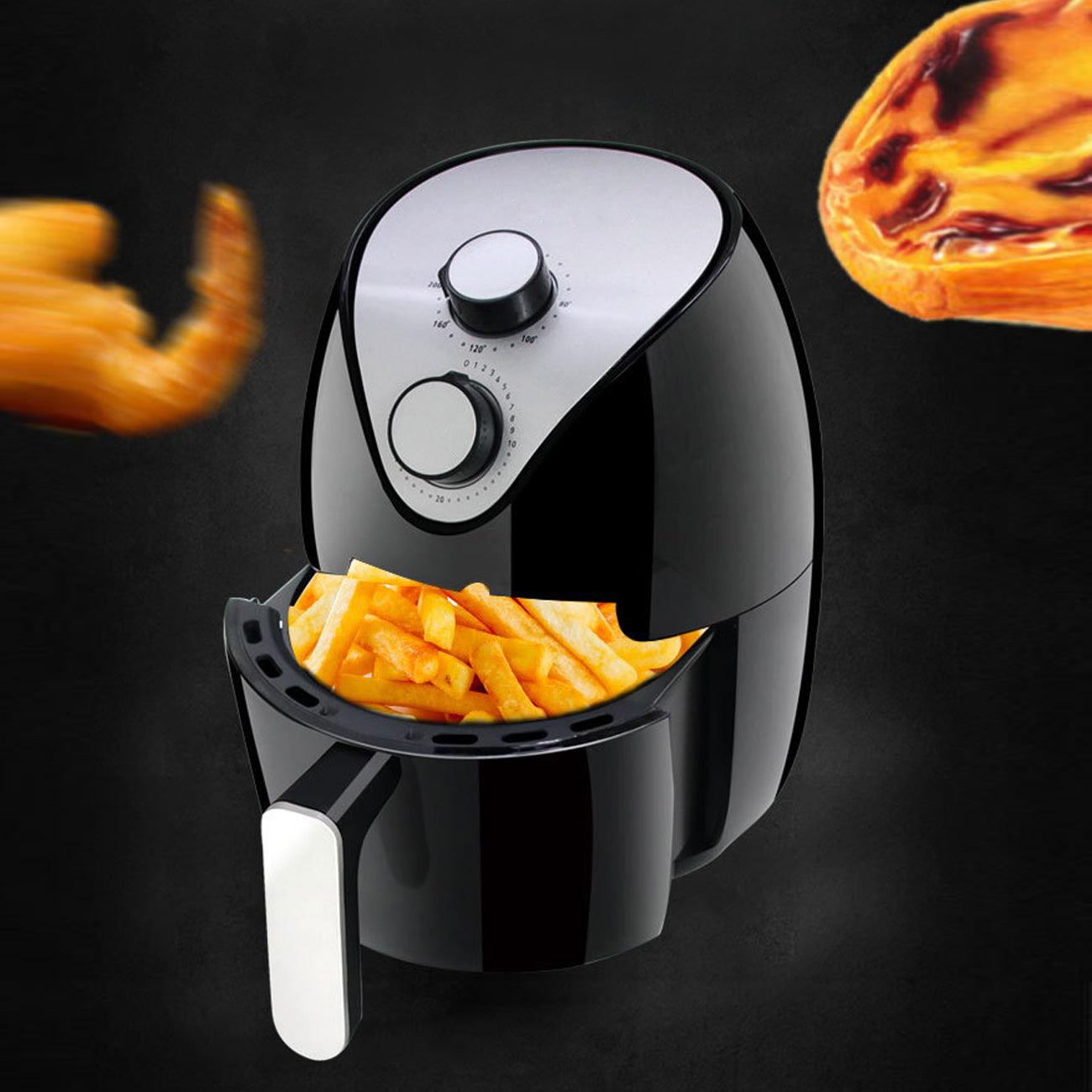 2.8 L Air Fryer with Real Cook Technology In Black