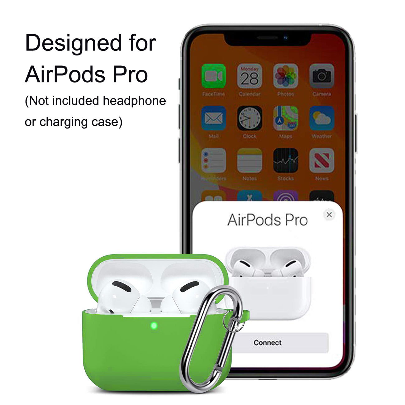 Premium Silicone AirPods Pro Case in Green