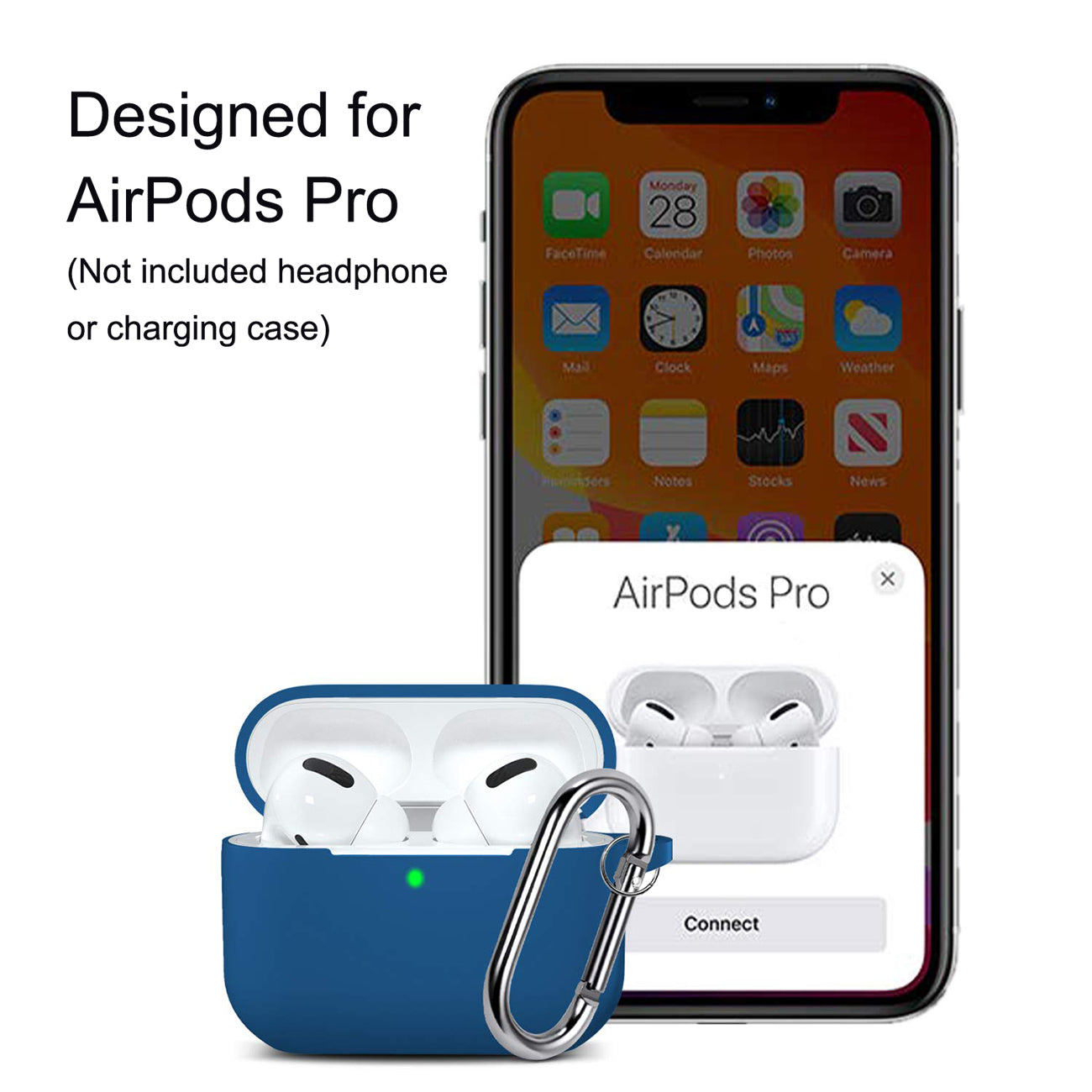 Premium Silicone AirPods Pro Case in Navy