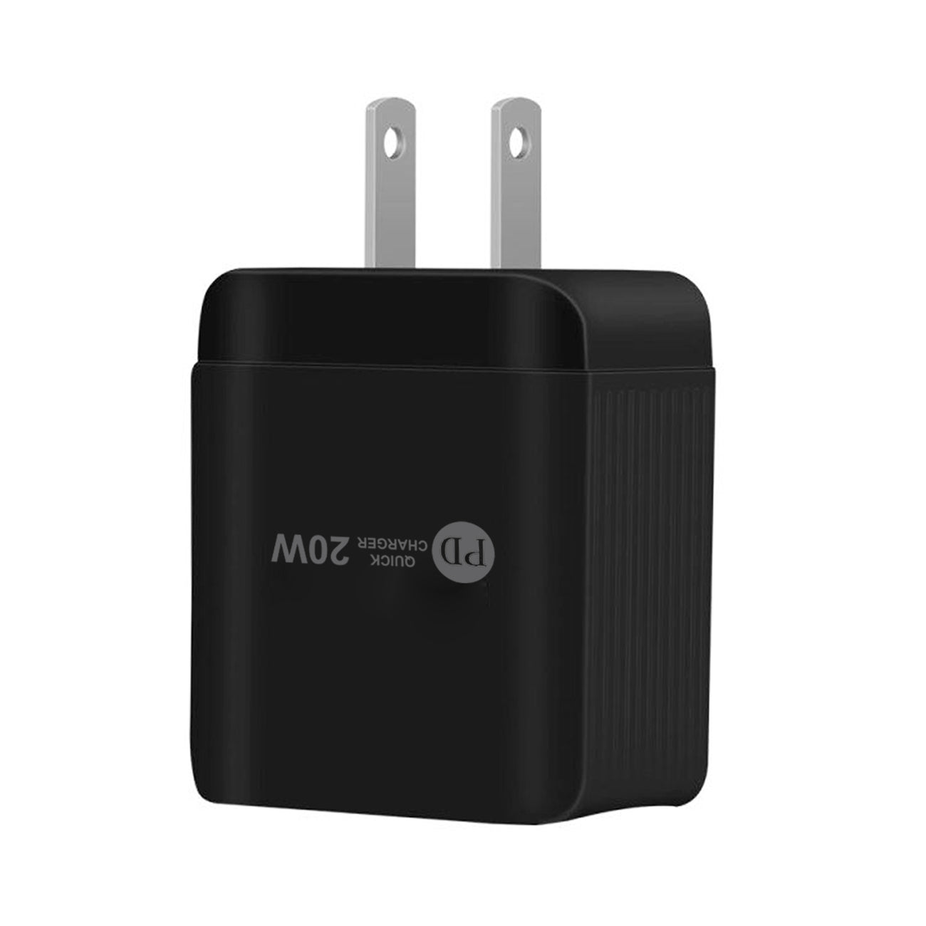 Travel Wall Charger Adapter USB Type-C Dual Ports 20W Power Delivery Black Color