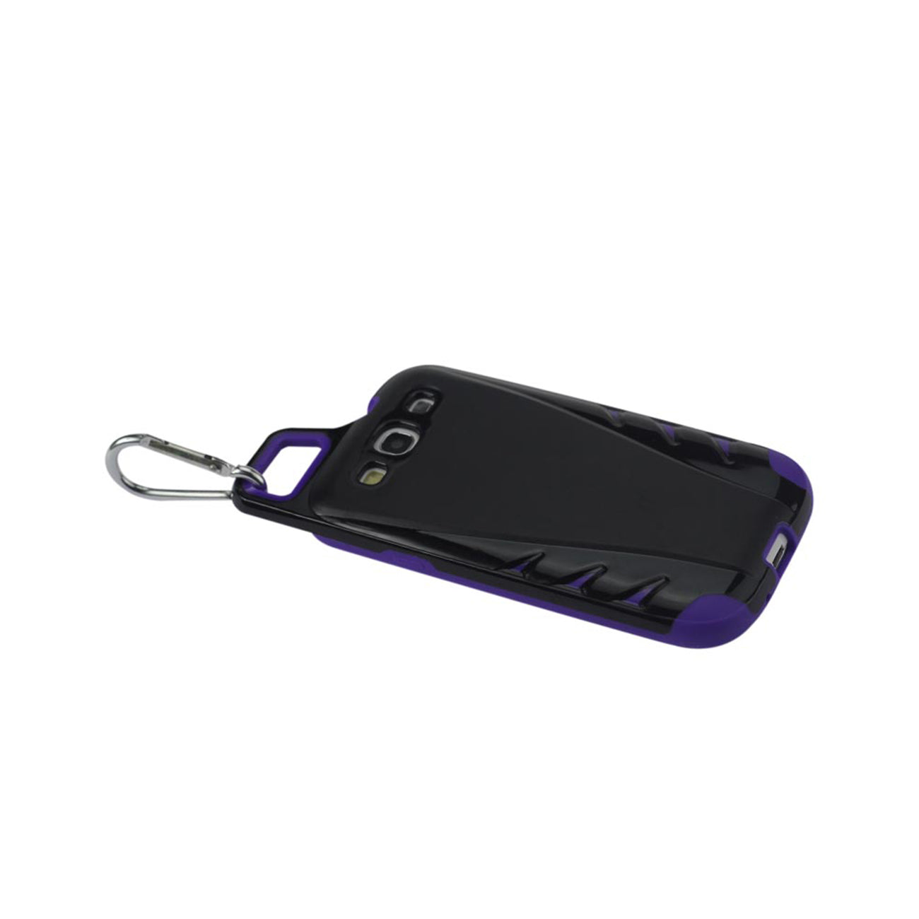 Samsung Galaxy S3 Dropproof Workout Hybrid Case With Hook In Black Purple