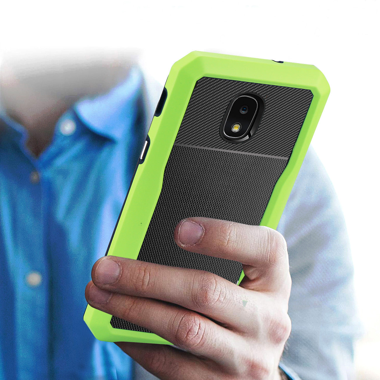 Reiko SAMSUNG GALAXY J7 (2018) Full Coverage Shockproof Case In Green