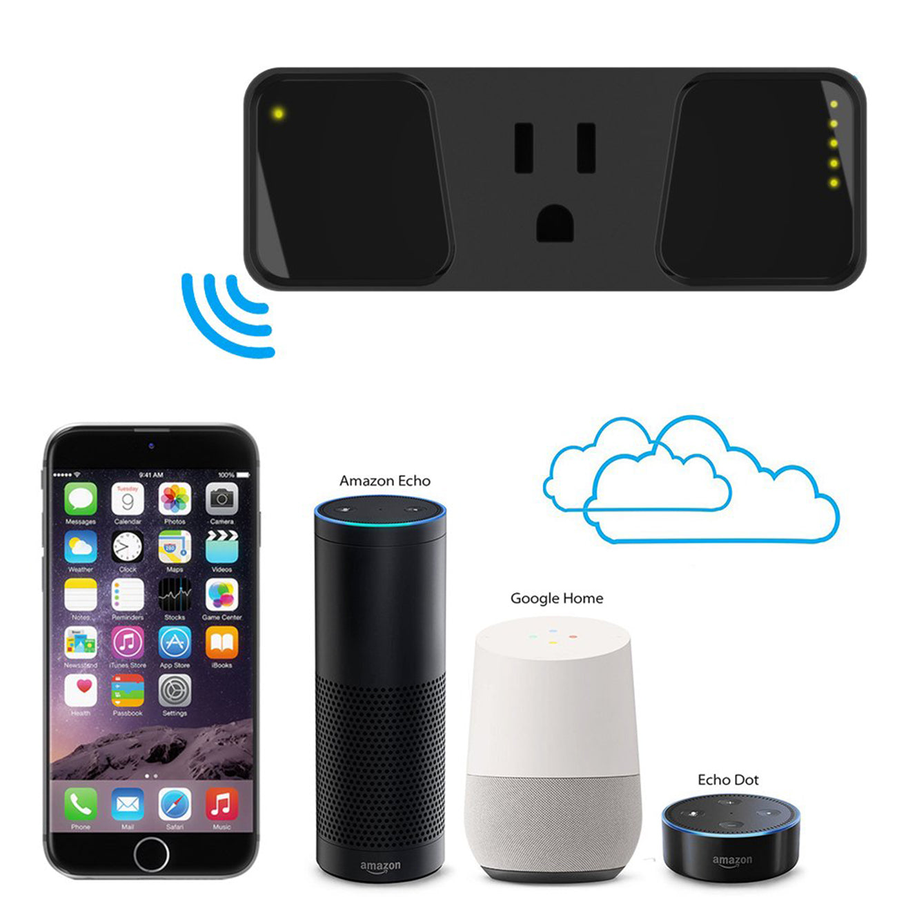Wi-Fi Mini Smart Plug Black Color