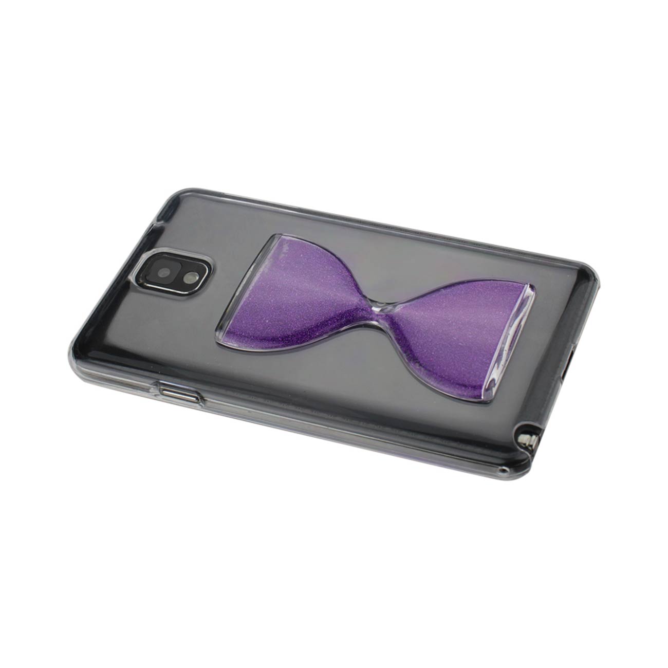 Samsung Galaxy Note 3 3D Sand Clock Clear Case In Purple