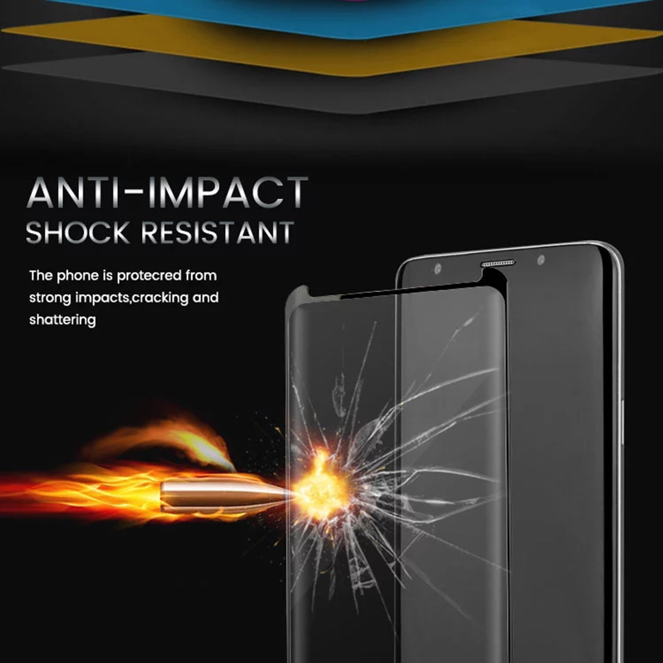 Glass Screen Protective Cover Super Shock Resistant 3D Curved Edge Samsung Galaxy S9 Plus
