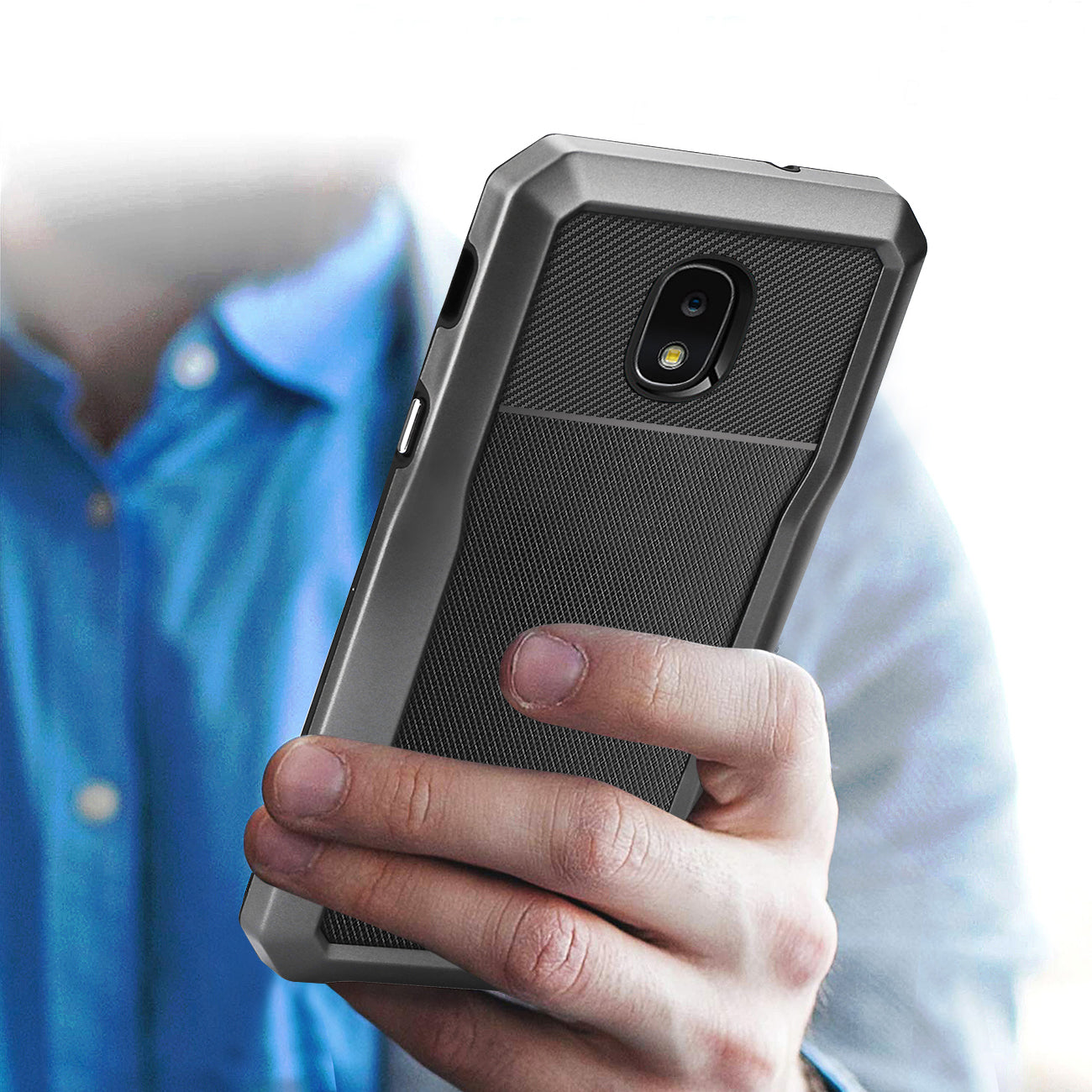 Reiko SAMSUNG GALAXY J3 (2018) Full Coverage Shockproof Case In Gray