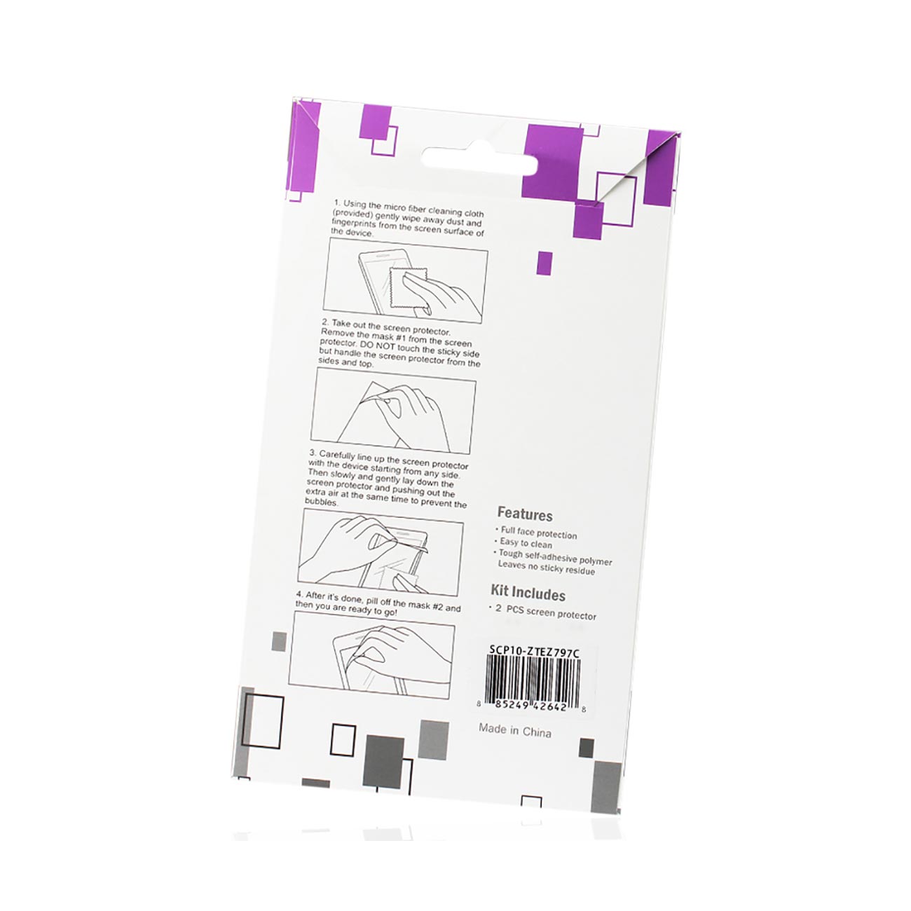 ZTE Quartz Two Pieces Screen Protector In Clear
