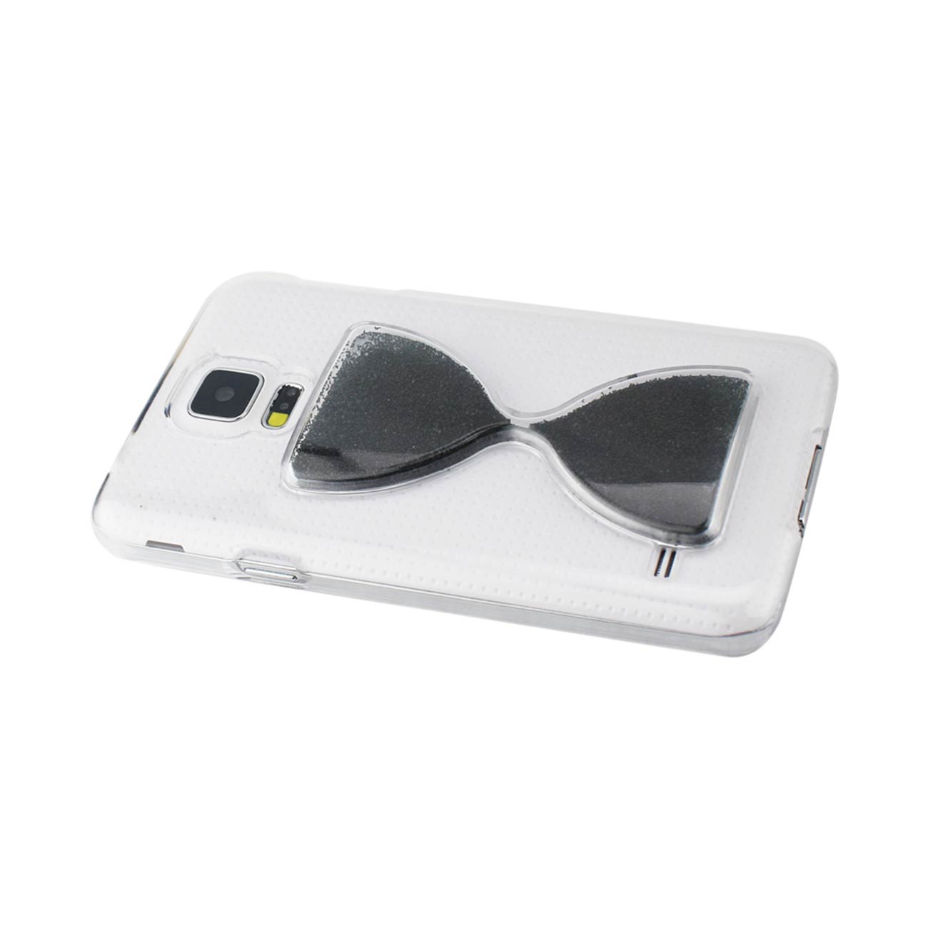 Samsung Galaxy S5 3D Sand Clock Clear Case In Black
