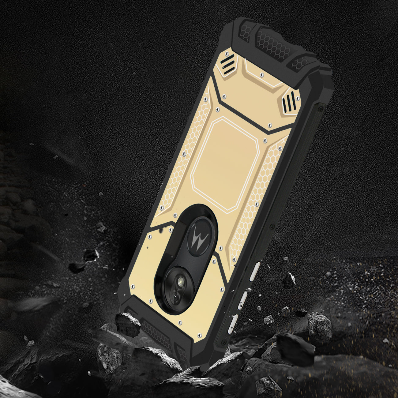 MOTOROLA MOTO G7 PLAY Metallic Front Cover Case In Gold