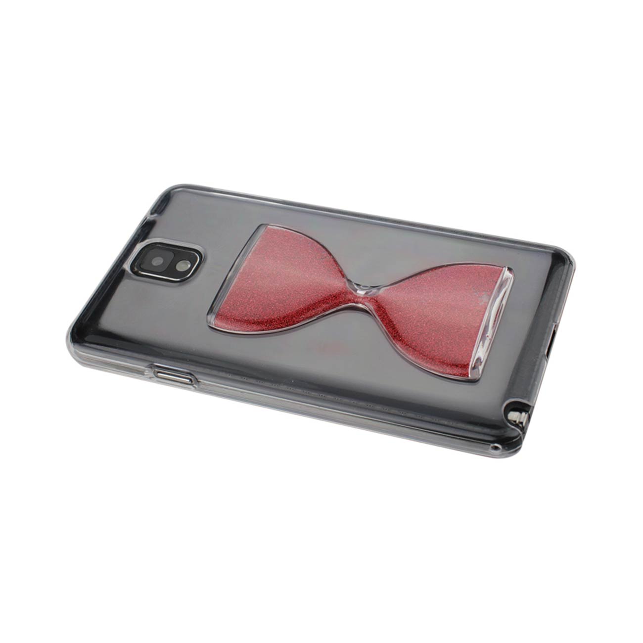 Samsung Galaxy Note 3 3D Sand Clock Clear Case In Red