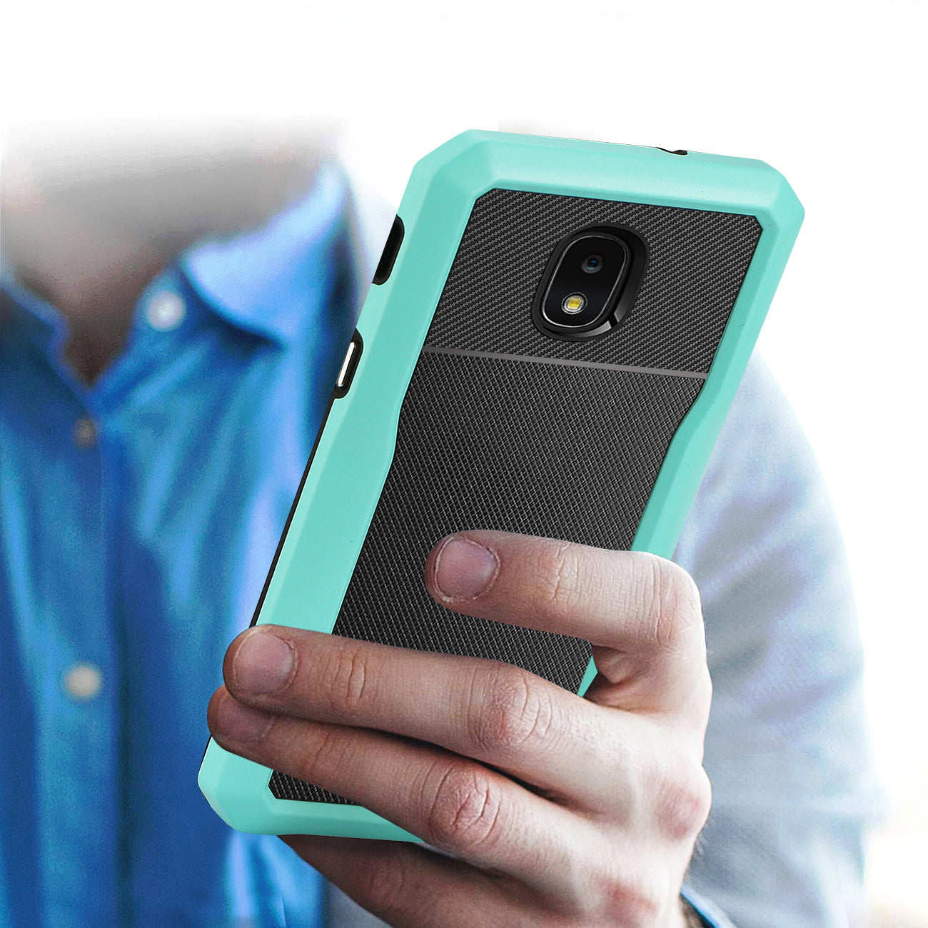 Reiko SAMSUNG GALAXY J7 (2018) Full Coverage Shockproof Case In Blue