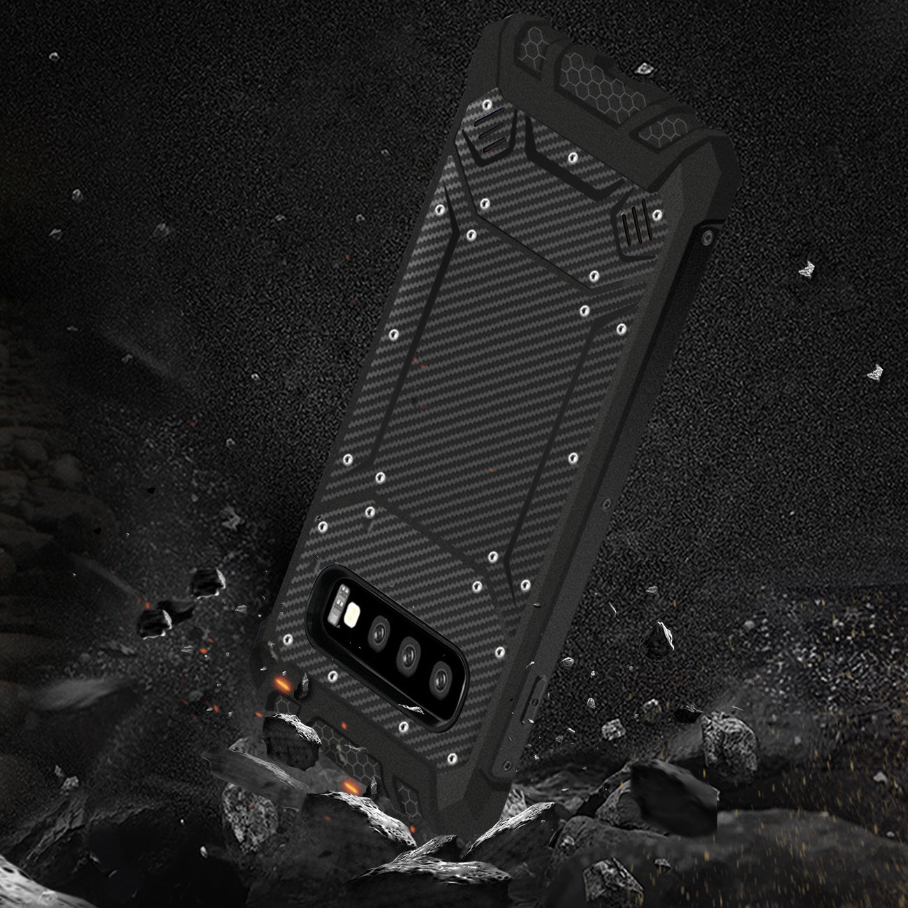 SAMSUNG GALAXY S10 Lite Carbon Fiber Hard-shell Case In Black