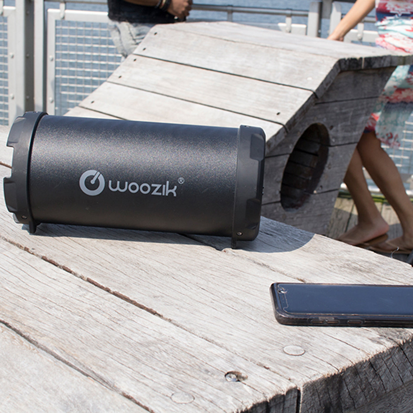 Bluetooth Speaker Rockit Go FM Radio, Micro SD Card, USB, AUX 3.5mm Support, Strap Black Color