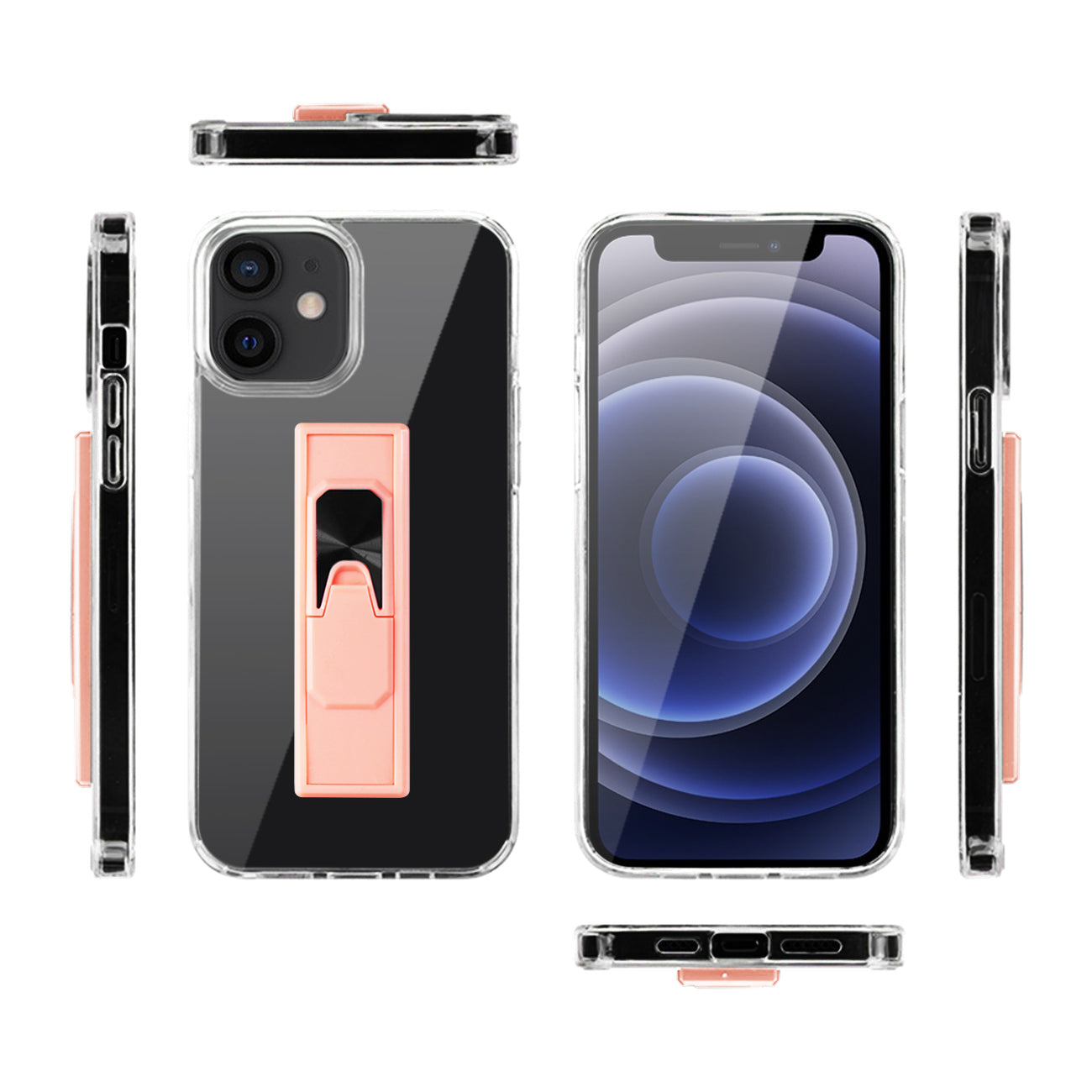 Case Bumper TPU Shockproof Embedded Coil Apple iPhone 12 Mini Pink Color