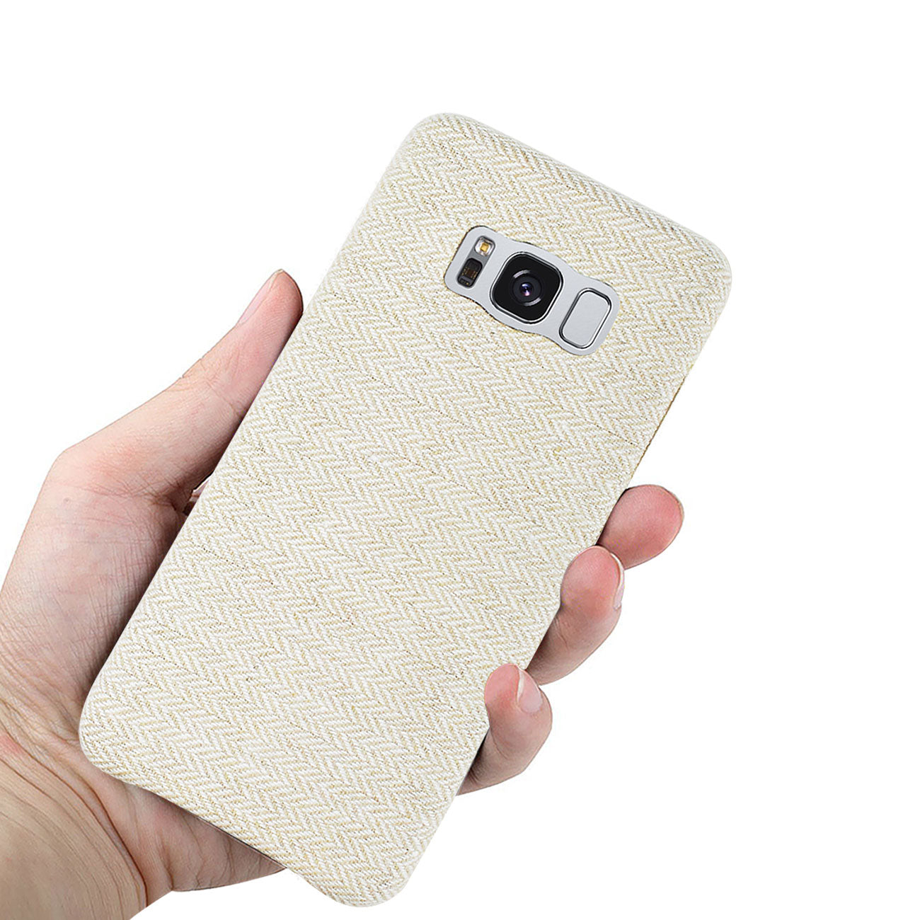 Samsung Galaxy S8 Herringbone Fabric In Beige