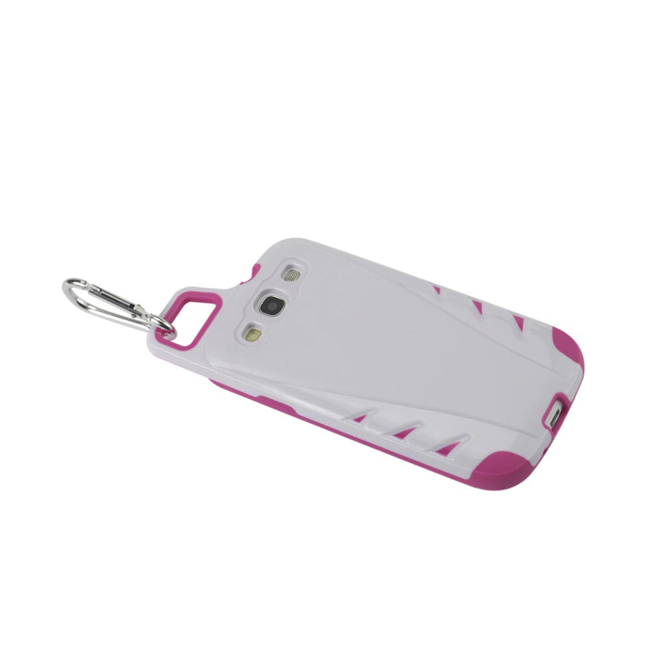 Reiko Samsung Galaxy S3 Dropproof Workout Hybrid Case With Hook In White Pink