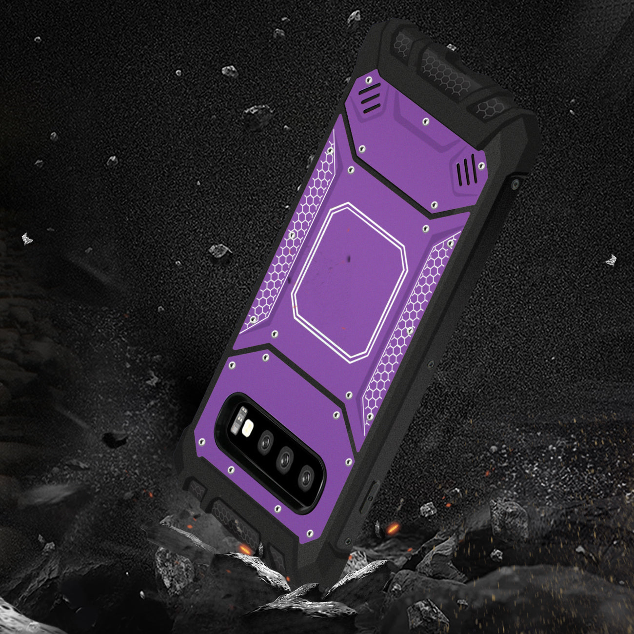 Case Front Cover Metallic Samsung S10 Plus Purple Color
