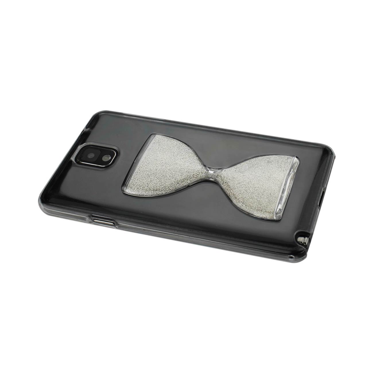 Samsung Galaxy Note 3 3D Sand Clock Clear Case In Silver