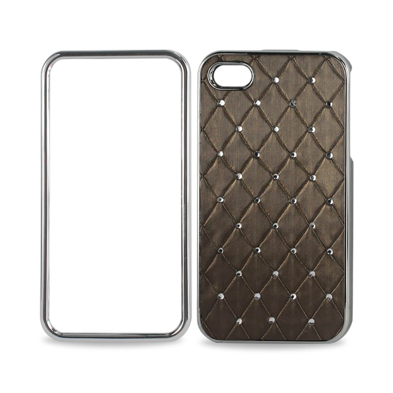 Case Jewelry Diamond Studs iPhone 4/ 4S Grey Color