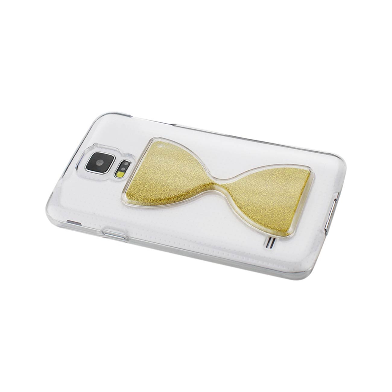 Case 3D Sand Clock Samsung Galaxy S5 Clear Gold Color