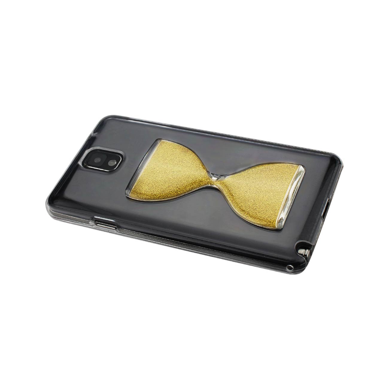 Samsung Galaxy Note 3 3D Sand Clock Clear Case In Gold